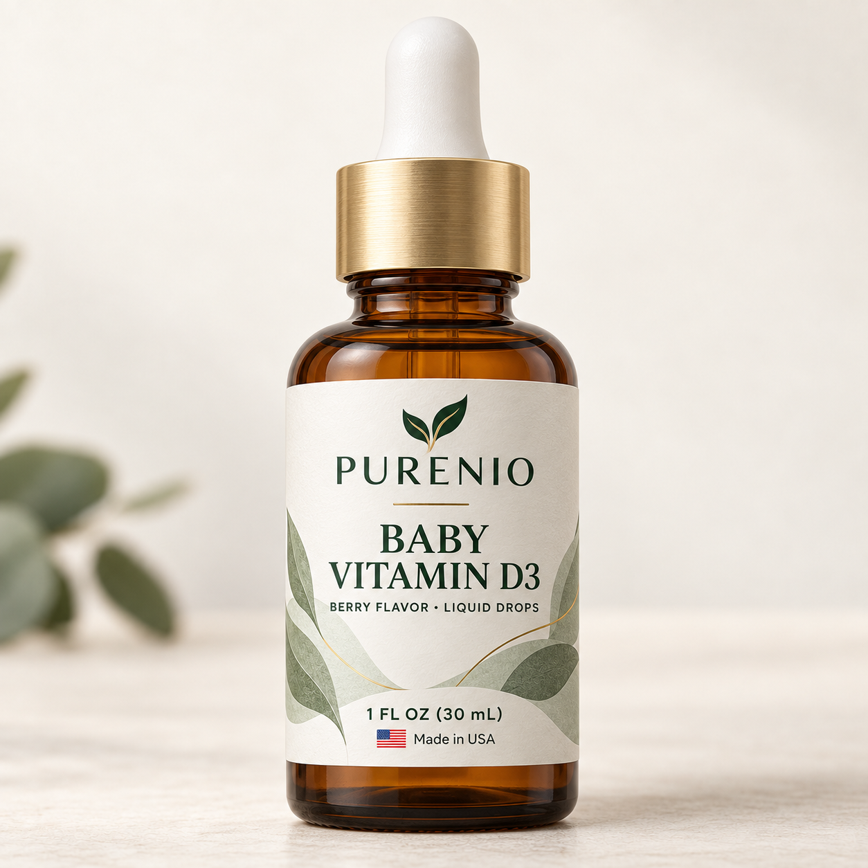 Purenio Baby Vitamin D3 Drops bottle