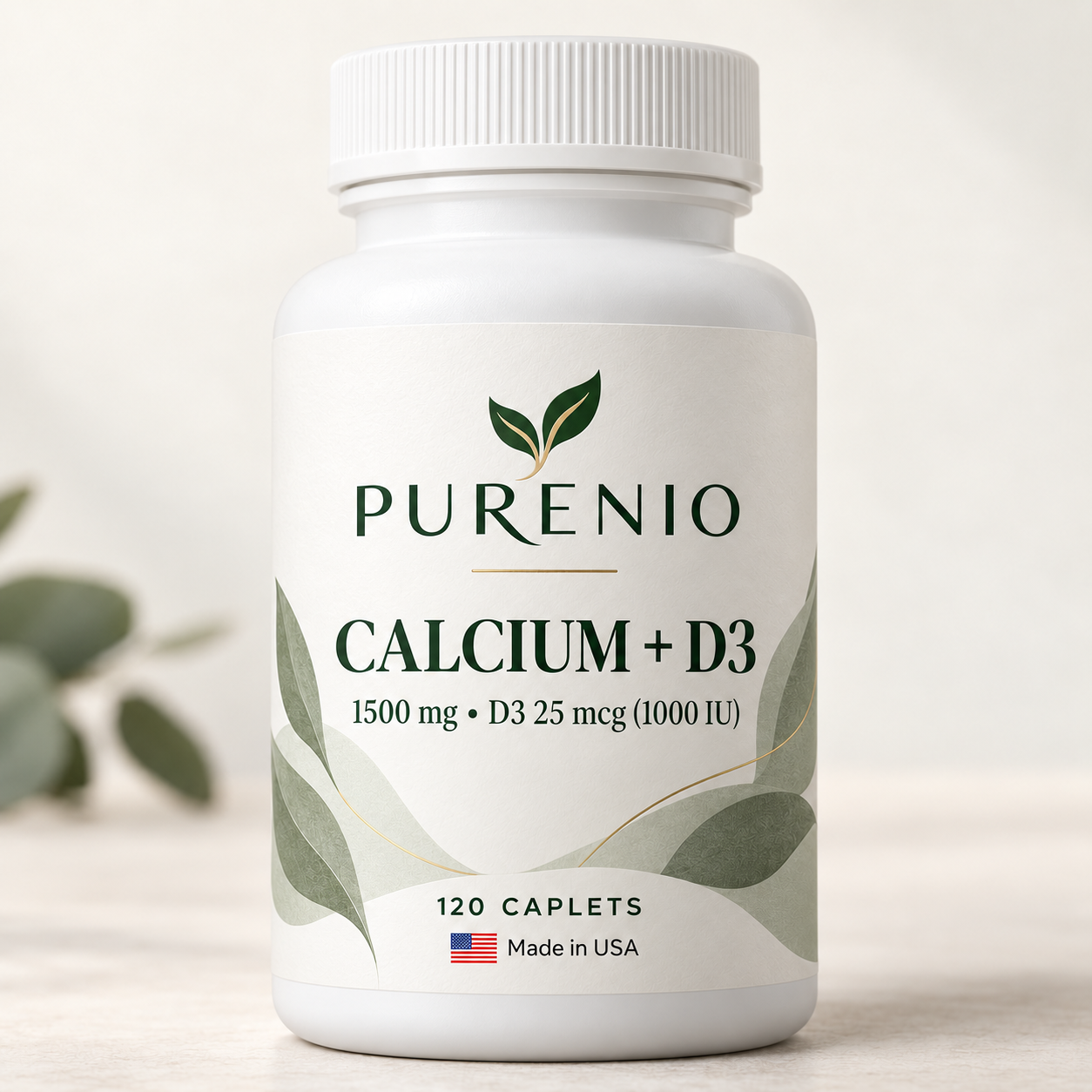 Purenio Calcium + D3 bottle