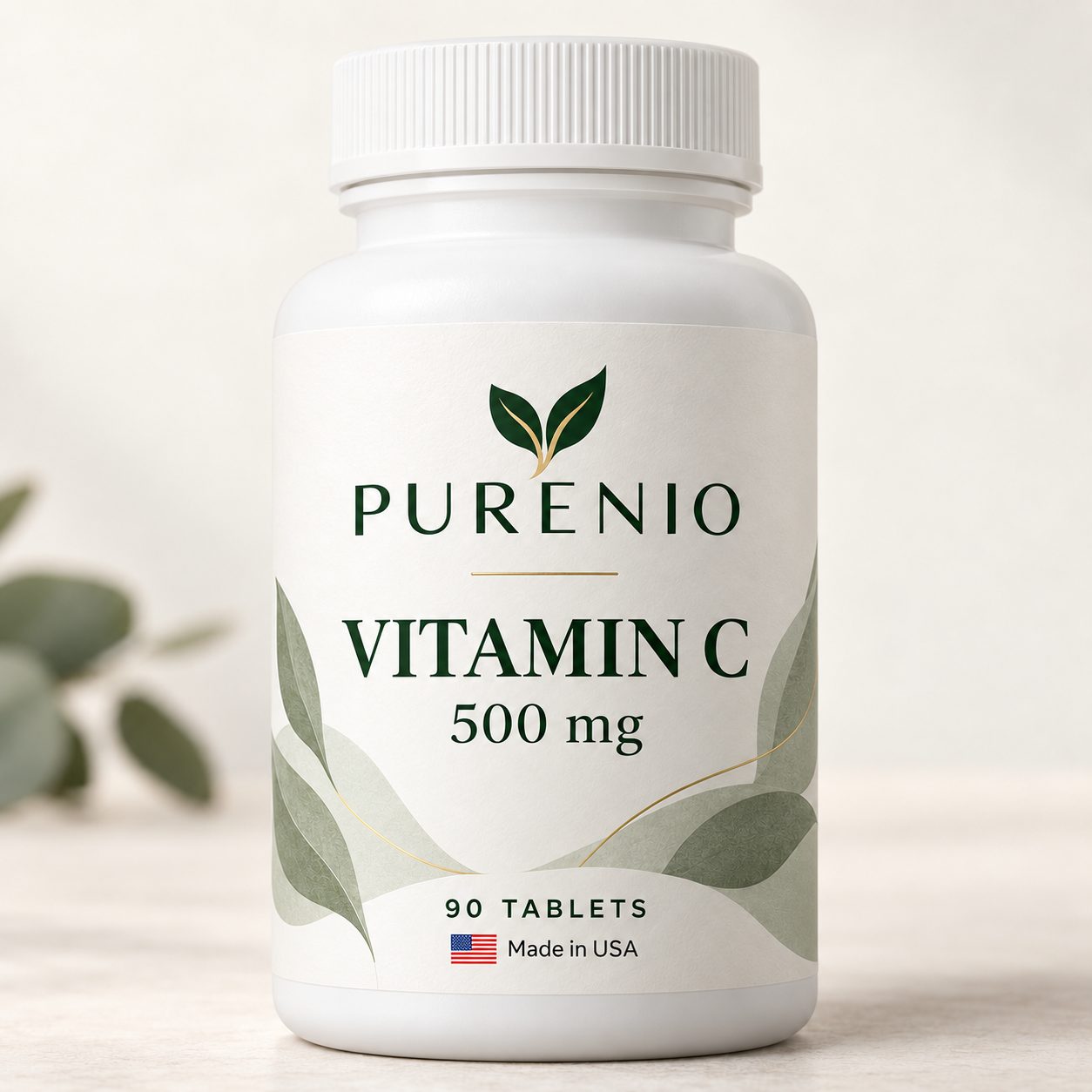 Purenio Vitamin C 500 mg bottle